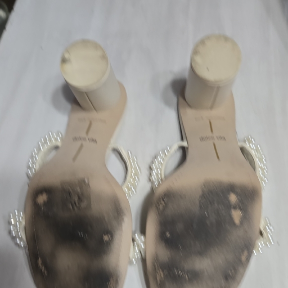 Dolce Vita Women's White Pearl Heels Sz.8 - Picture 6 of 7